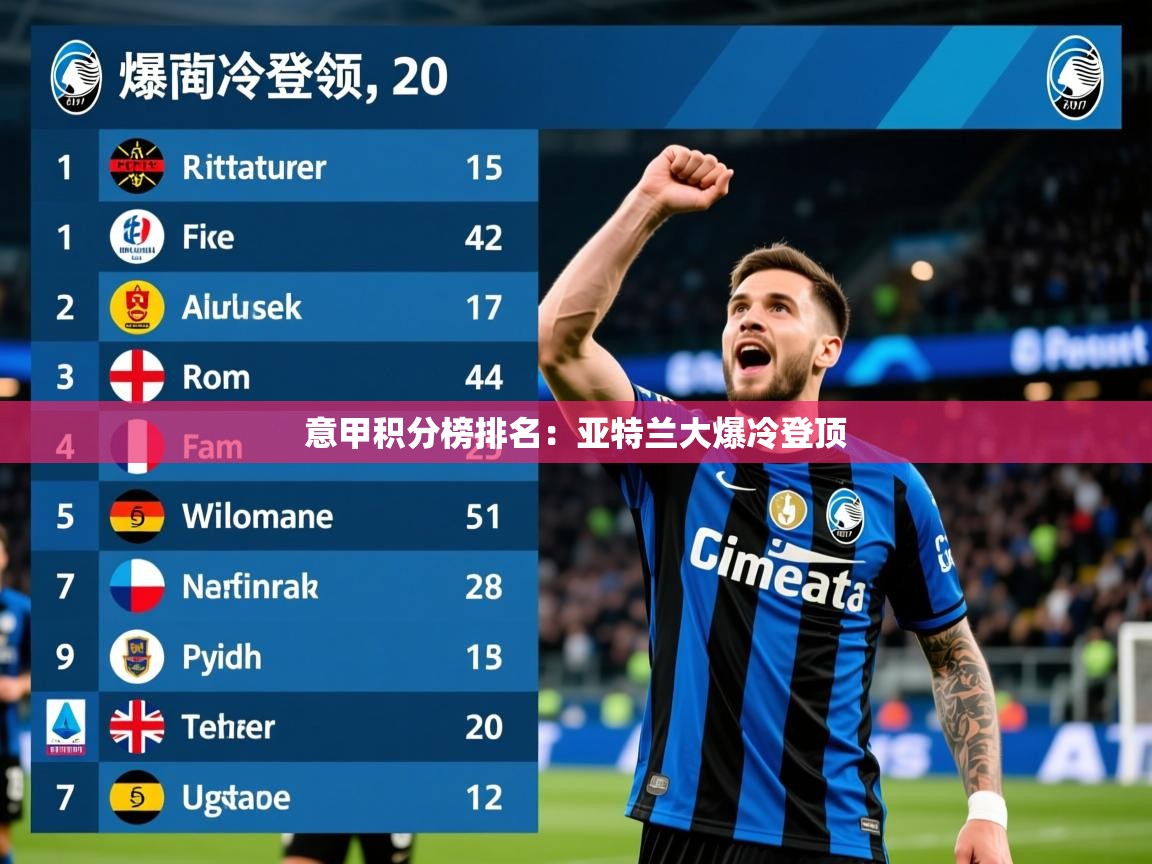2026 迈博体育app登录意甲积分榜排名:亚特兰大爆冷登顶 第4张